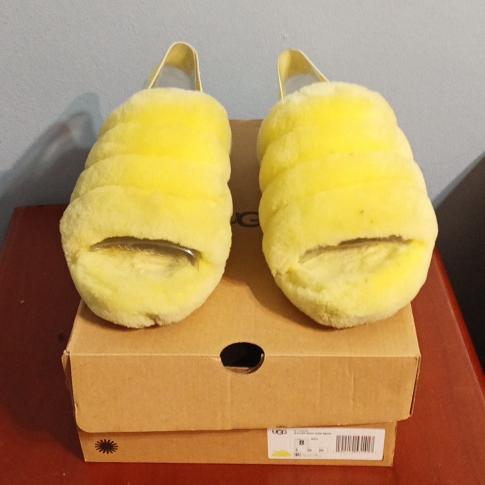 UGG women's furry slides size 8